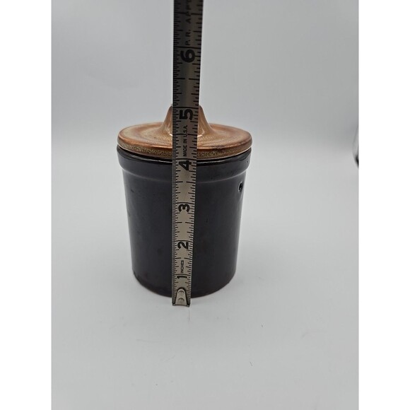 Crock Pot Brown Glazed Pottery Stoneware w/ No Latch - Picture 7 of 8